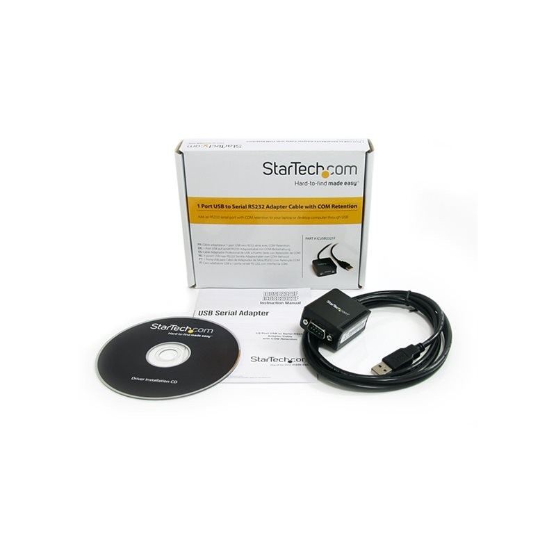 Cable usb tipo a a db9 startech 1.8m - macho - macho - negro