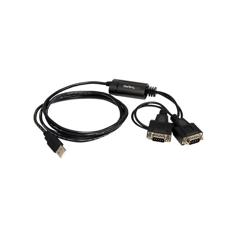 Cable 2x db9 a usb tipo a startech 1.8m - macho - macho - negro
