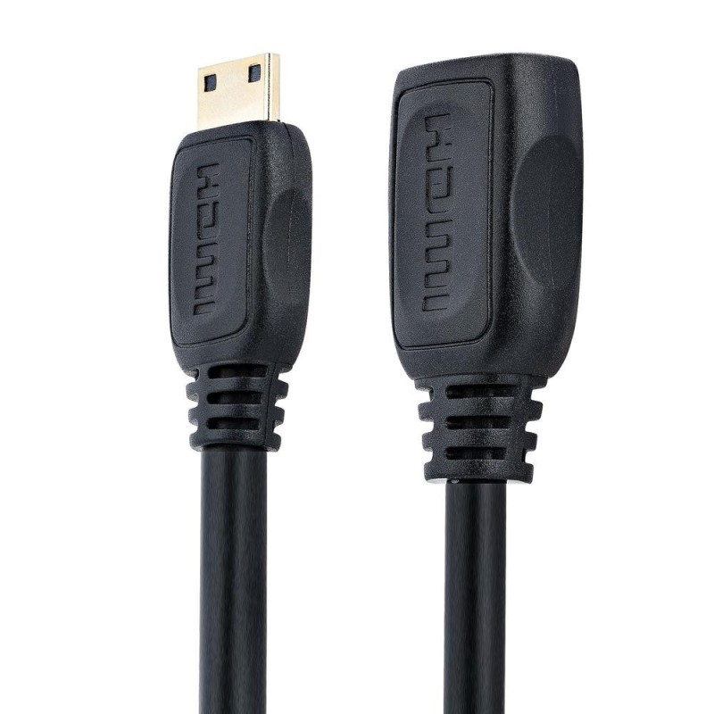 Cable mini hdmi a hdmi startech 0.125m - macho - hembra - negro