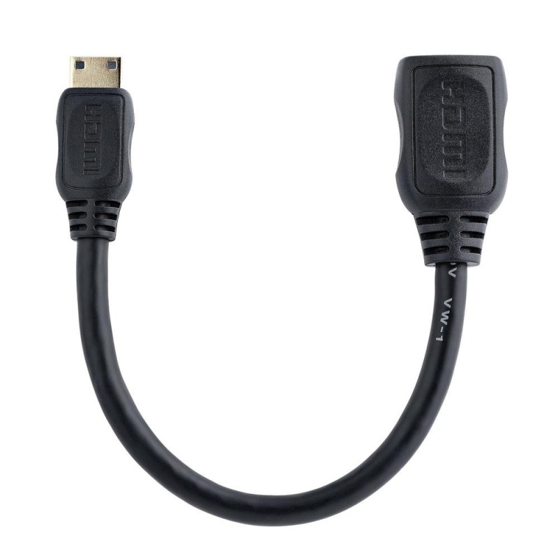 Cable mini hdmi a hdmi startech 0.125m - macho - hembra - negro