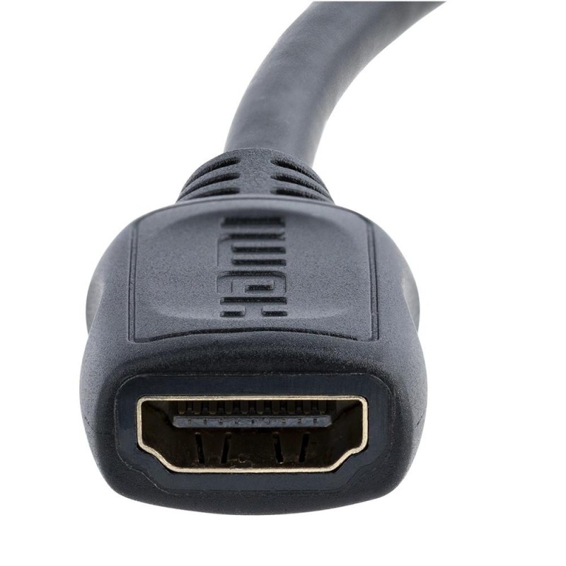 Cable mini hdmi a hdmi startech 0.125m - macho - hembra - negro