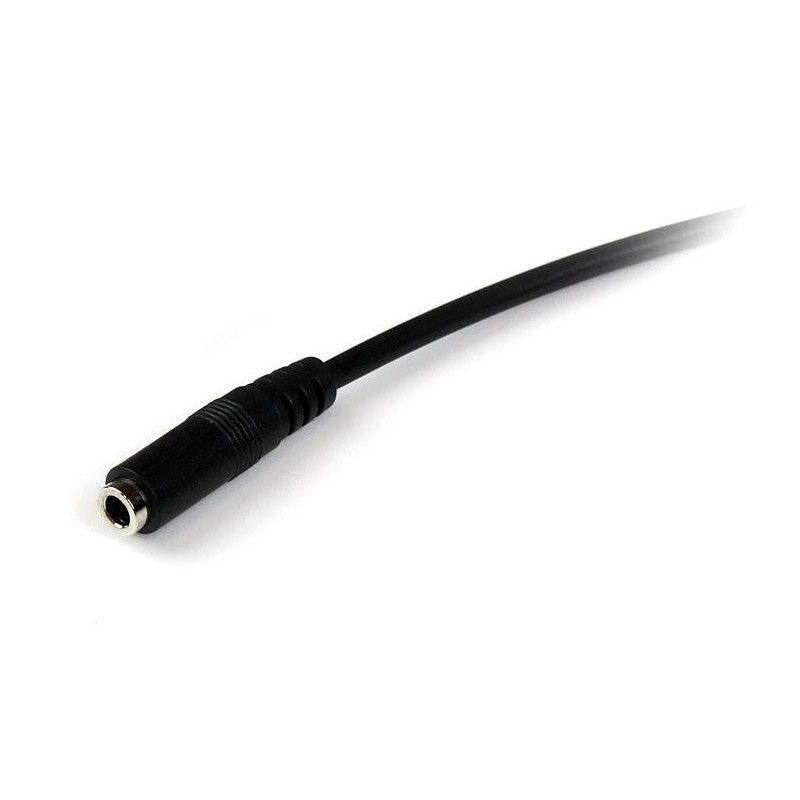 Cable jack 3.5mm startech 2m - macho - hembra - negro