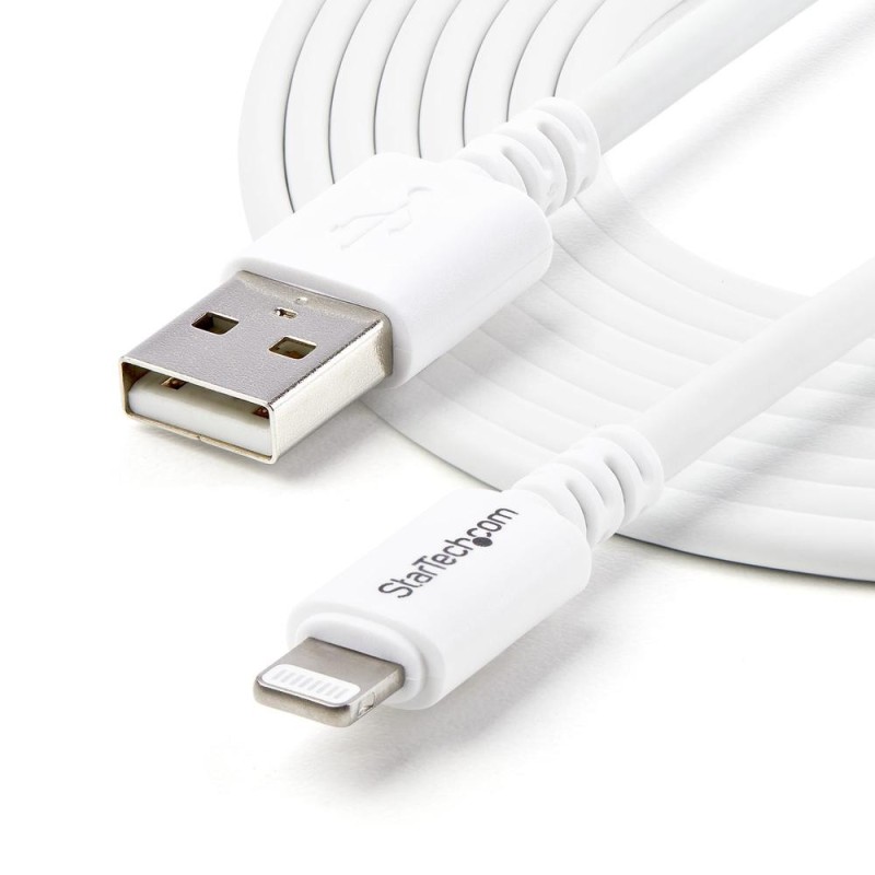Cable lightning a usb tipo a startech 2m - macho - macho - blanco