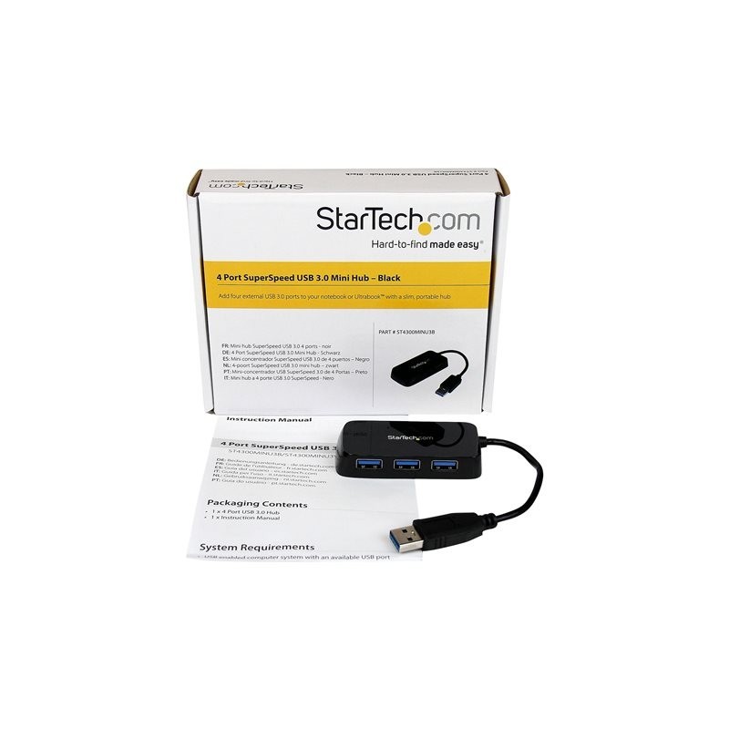 Hub startech usb tipo a 4 en 1