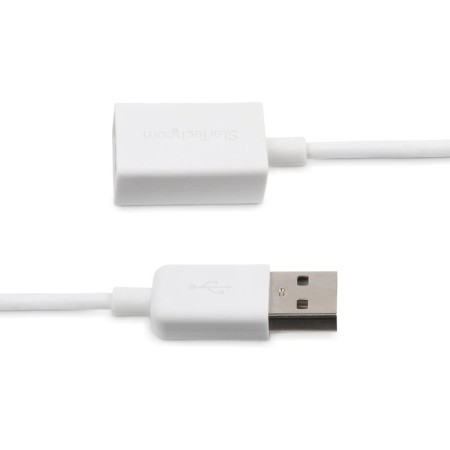 Cable usb tipo a startech 1m - macho - hembra - blanco
