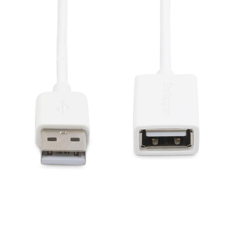 Cable usb tipo a startech 1m - macho - hembra - blanco