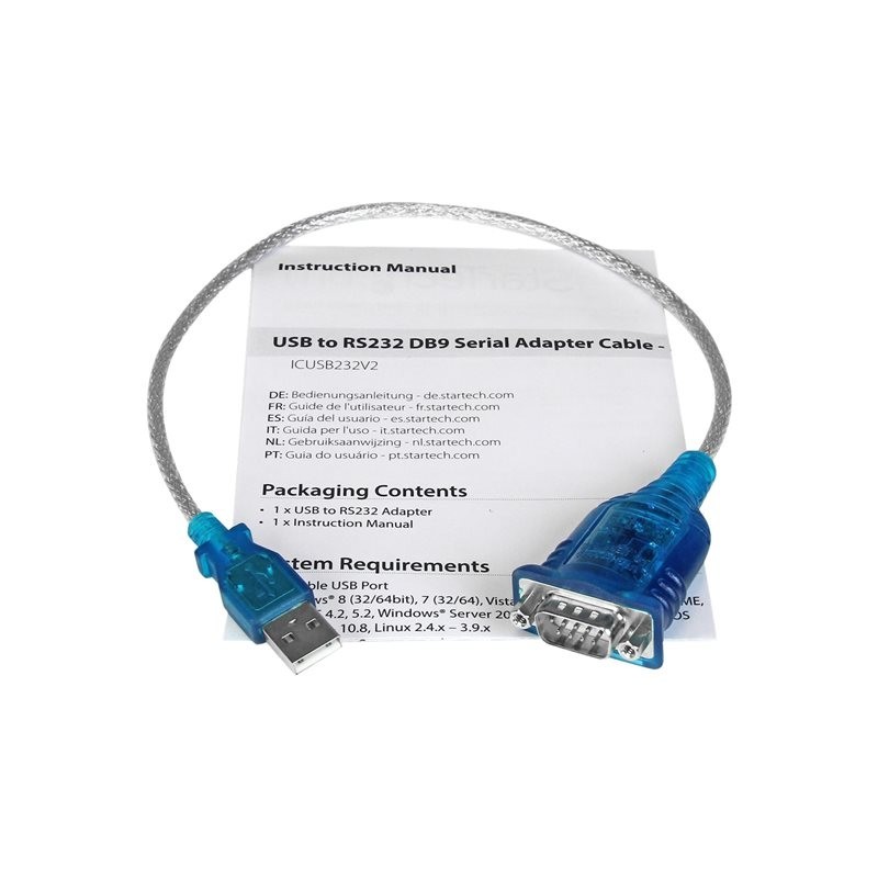 Cable usb 2.0 a rs232 startech macho - macho