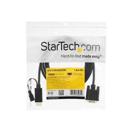 Cable hdmi - micro usb tipo b a vga startech 2m - macho - hembra - macho - negro