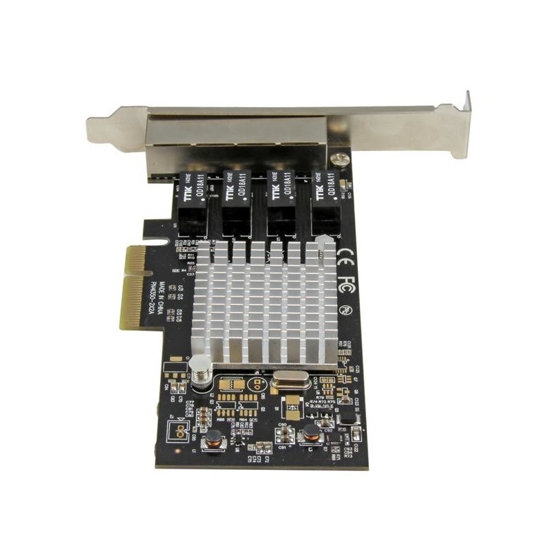 Tarjeta red startech ethernet gigabit 1000 4 port rj45 pcie