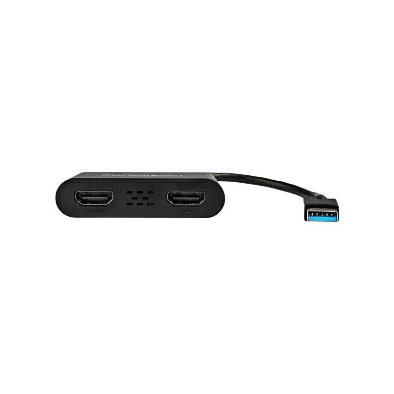 Adaptador usb 3.0 a 2x hdmi staretch 25cm - macho - hembra - negro