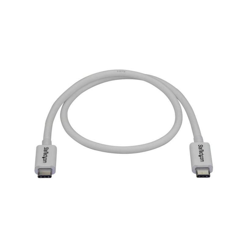 Cable usb tipo c startech 0.5m - macho - macho - blanco