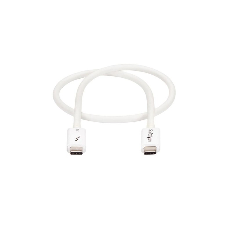 Cable usb tipo c startech 0.5m - macho - macho - blanco