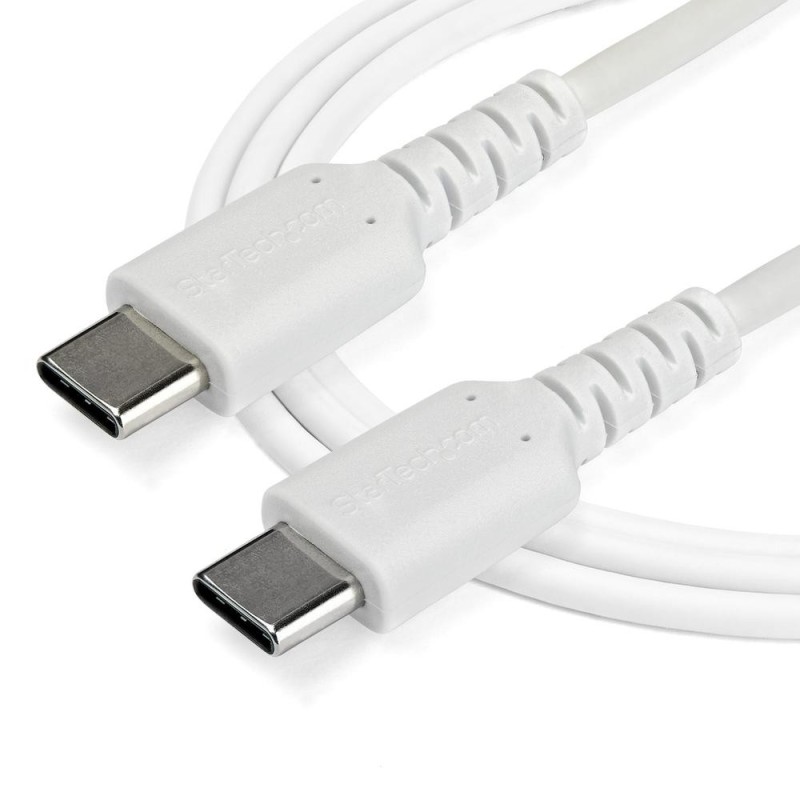 Cable usb tipo c startech 1m - macho - macho - blanco