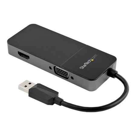 Adaptador usb tipo a a hdmi - vga startech - macho - hembra - negro - plata