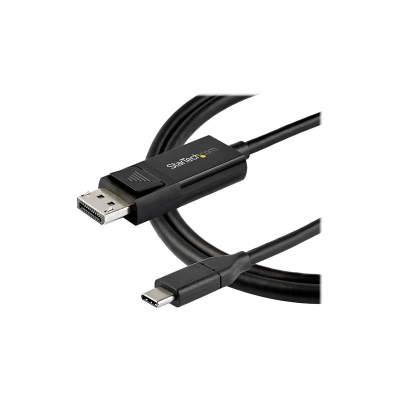 Cable usb tipo c a displayport 1m - macho - macho - negro