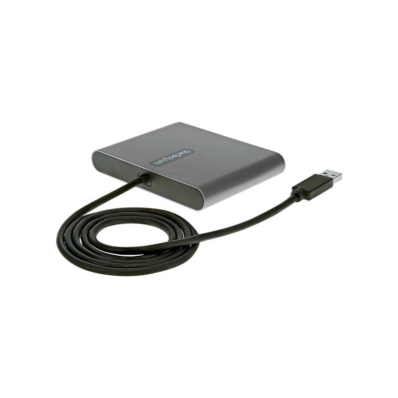 Adaptador usb 3.0 a 4x hdmi startech 1m - macho - hembra - gris