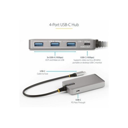 Hub startech usb tipo c 5 en 1