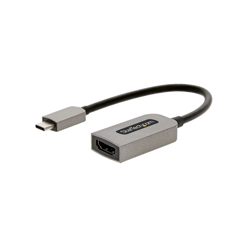 Cable usb tipo c a hdmi 4k startech 13cm - macho - hembra - gris