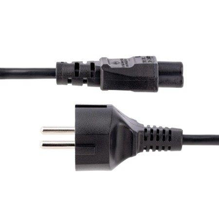 Cable schuko a iec c5 startech 3m - macho - hembra - negro
