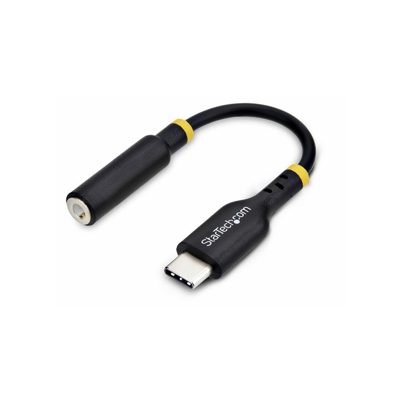 Adaptador usb tipo c a mini jack 3.5mm startech 12.7cm - macho - hembra - negro