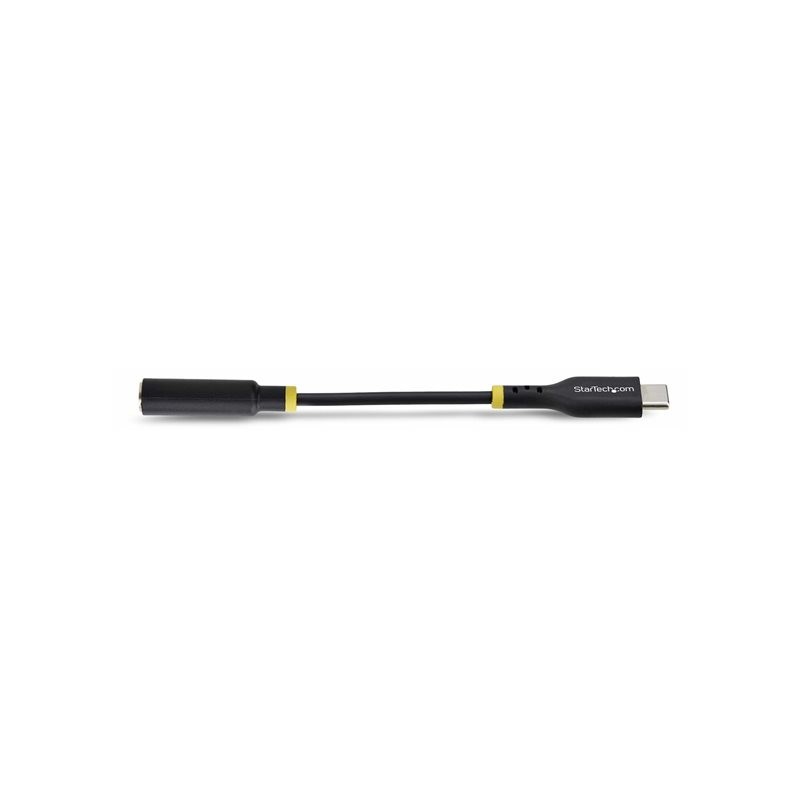 Adaptador usb tipo c a mini jack 3.5mm startech 12.7cm - macho - hembra - negro