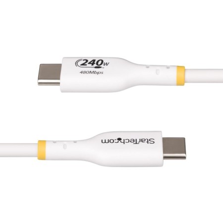 Cable usb tipo c startech 1m - macho - macho - blanco