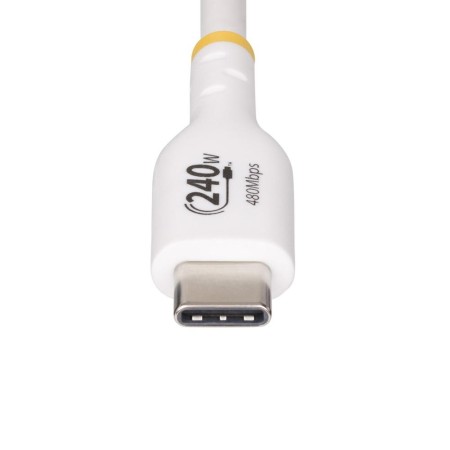 Cable usb tipo c startech 2m - macho - macho - blanco