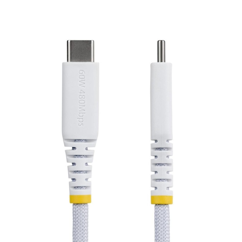 Cable usb tipo c startech 1m - macho - macho - blanco trenzado