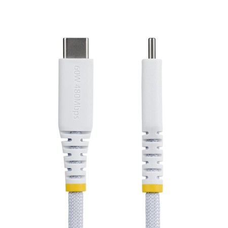 Cable usb tipo c startech 2m - macho - macho - blanco trenzado