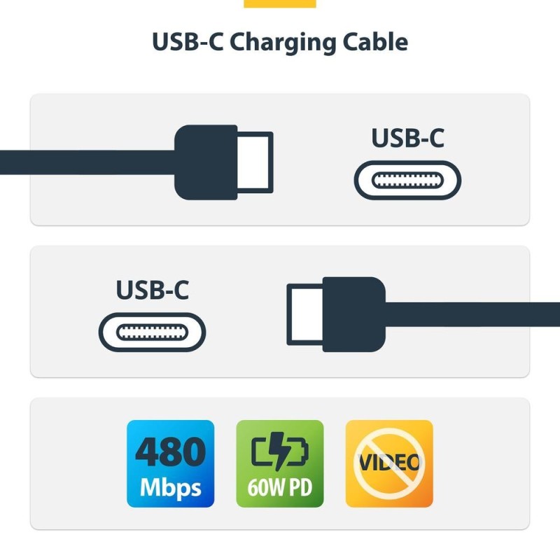 Cable usb tipo c startech 3m - macho - macho - negro trenzado