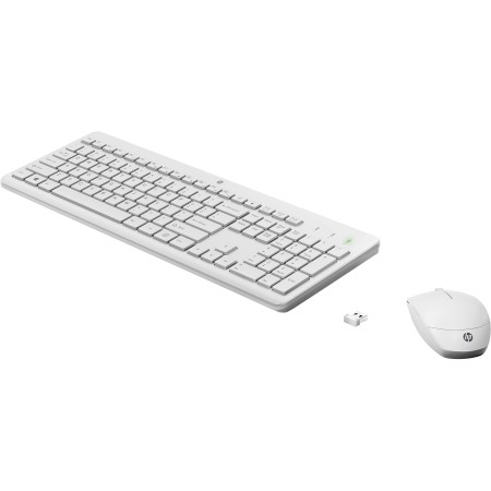 Teclado + raton hp 230 wireless inalambrico - blanco