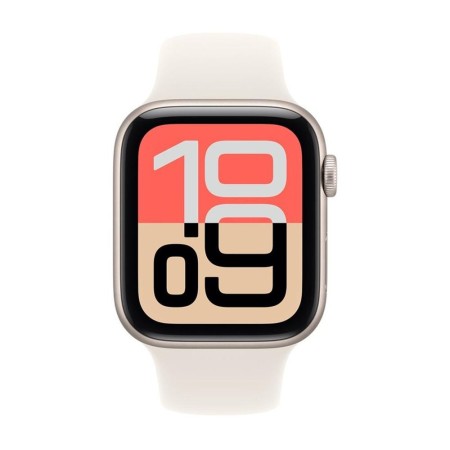 Apple Watch SE3/ GPS/ 44mm/ Caja de Aluminio Blanco Estrella/ Correa Deportiva Blanco Estrella M/L