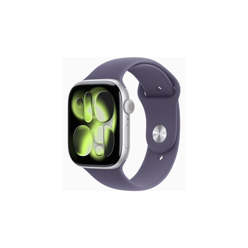 Smartwatch apple watch series 11 gps 46mm silver case purple mist sport band s - m