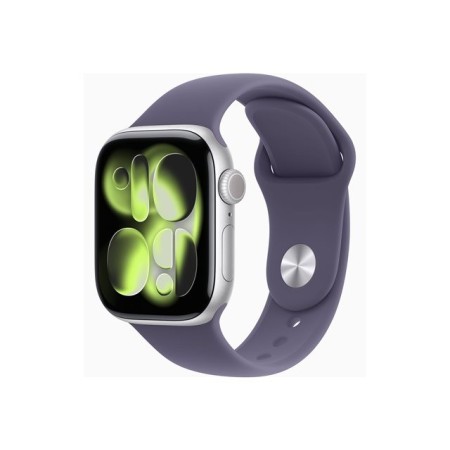 Smartwatch apple watch series 11 gps + cellular 42mm silver alluminium case purple mist sport loop m - l