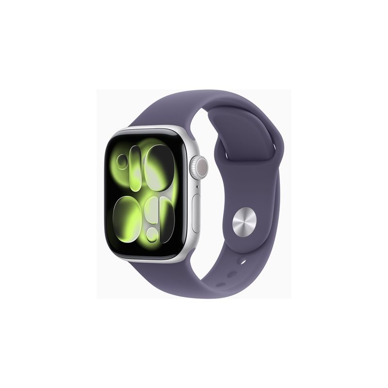 Smartwatch apple watch series 11 gps + cellular 42mm silver alluminium case purple mist sport loop m - l