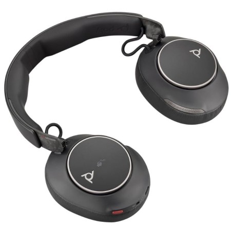 Auriculares Inalámbricos Poly Voyager Surround 80 UC USB Tipo-C + Adaptador USB-C/A/ con Micrófono/ Bluetooth/ Negros