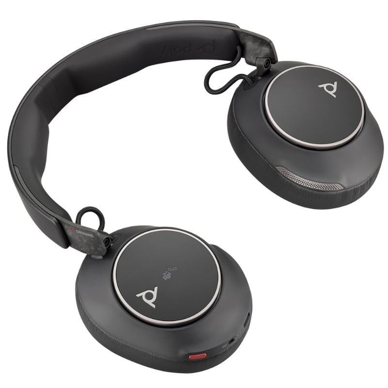 Auriculares Inalámbricos Poly Voyager Surround 80 UC USB Tipo-C + Adaptador USB-C/A/ con Micrófono/ Bluetooth/ Negros