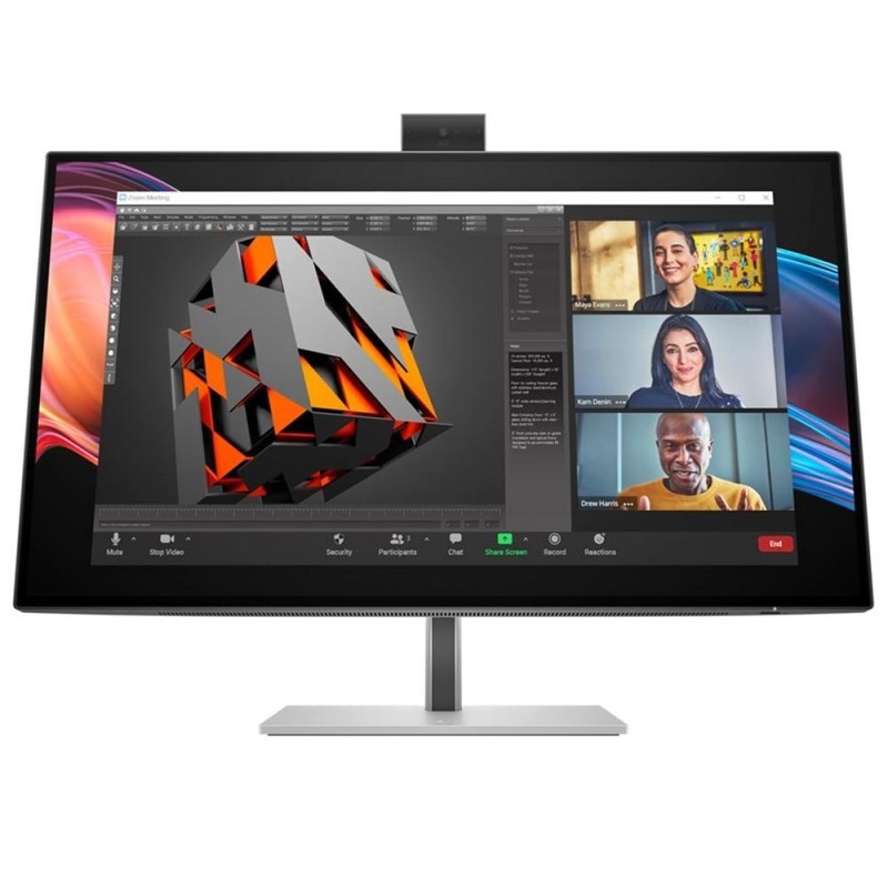 Monitor Profesional HP Pro serie 7 27″/ 4K/ Webcam/ Multimedia/ Regulable en Altura/ Plata