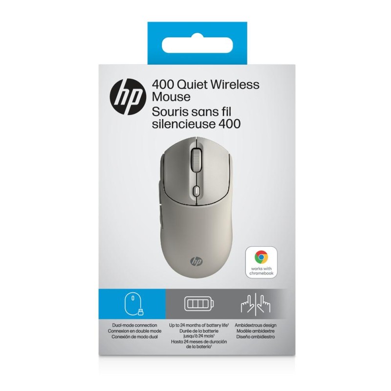Raton inalambrico hp 400 dual - beige
