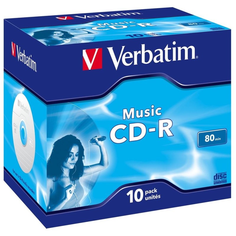 Verbatim cd - r 700mb 16x tarrina 10 unidades audio
