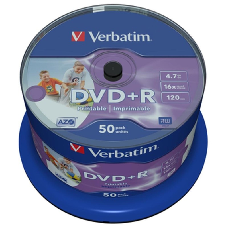 Verbatim dvd+r 4.7gb 16x photo tariina 50 unds imprimible