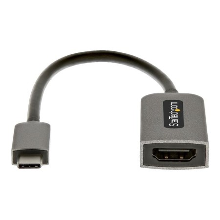 Adaptador usb tipo c a hdmi 4k uhd startech 13cm - macho - hembra - gris