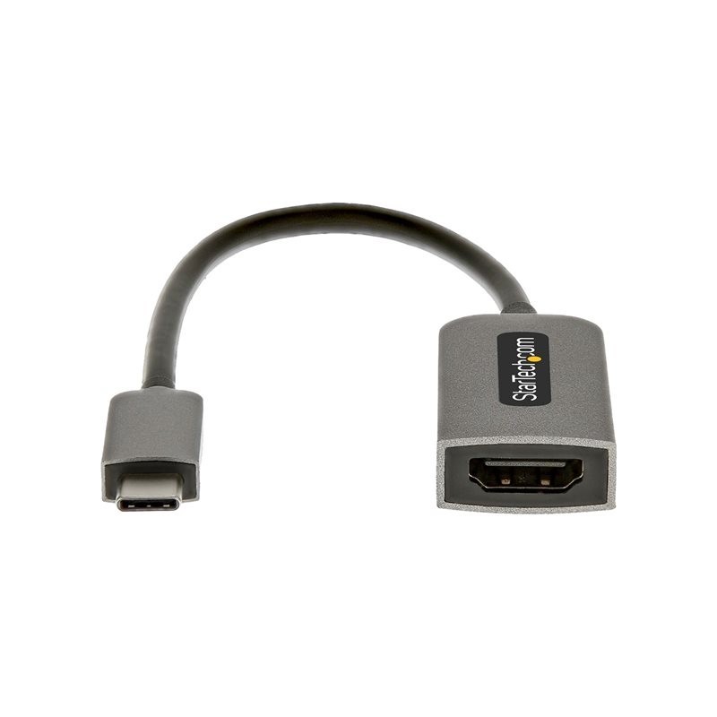 Adaptador usb tipo c a hdmi 4k uhd startech 13cm - macho - hembra - gris