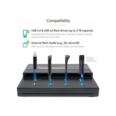 Duplicador clonador de memoria usb startech 8x usb 2.0