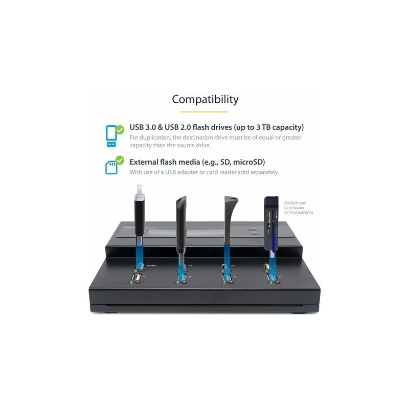 Duplicador clonador de memoria usb startech 8x usb 2.0