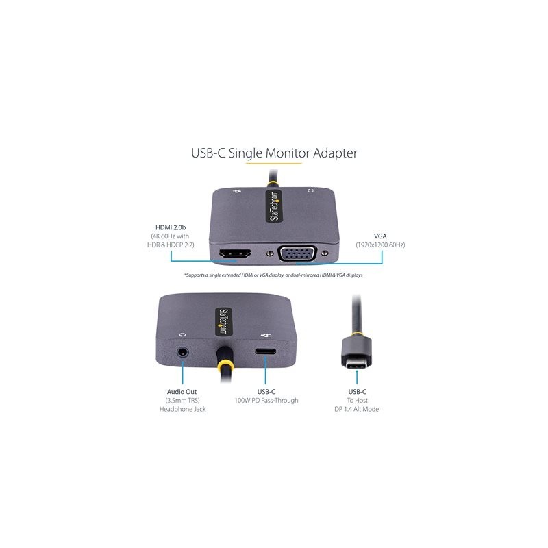 Docking station startech usb tipo c 4 en 1