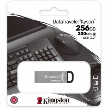 Datatraveler kyson unidad flash usb 256 gb usb tipo a 3.2 gen 1 (3.1 gen 1) plata