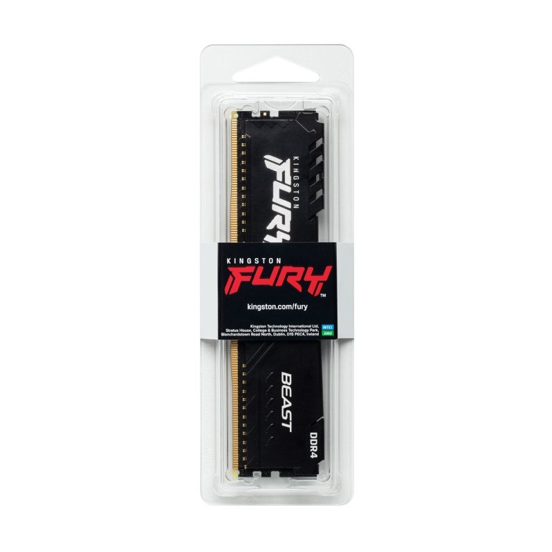 Memoria ram ddr4 8 gb kingston - 3600mhz - pc4 - 28800 - fury beast - negro