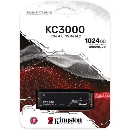 Disco SSD Kingston KC3000 1TB/ M.2 2280 PCIe Gen4/ con Disipador de Calor/ Full Capacity