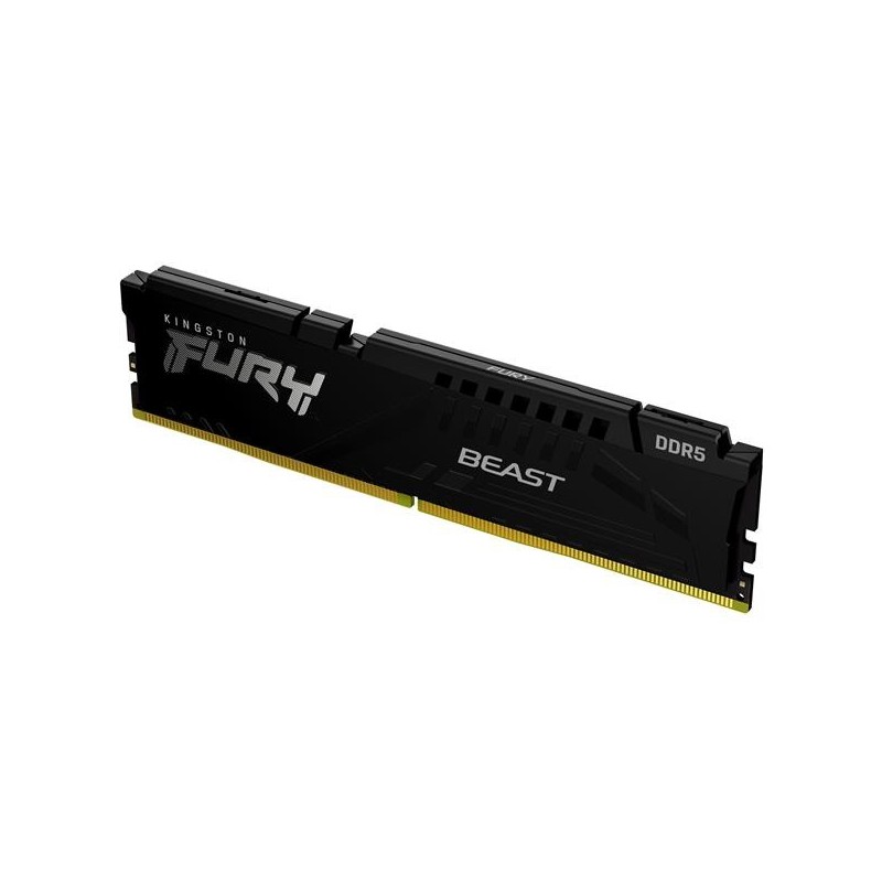 Memoria ram ddr5 8gb kingston - 6000mt - s - fury beast - c30 - negro